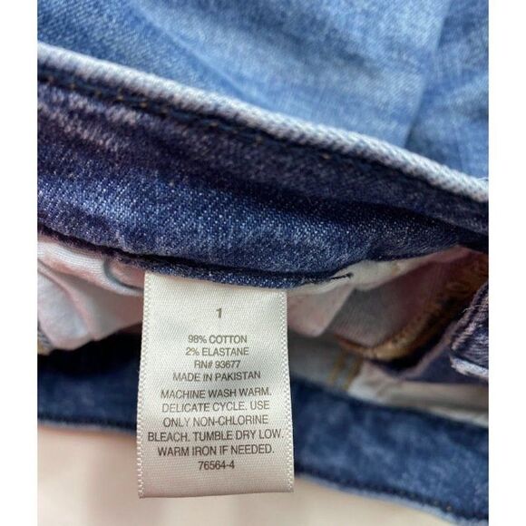 Juniors ARIZONA Highest Rise MoM Denim Ripped Distressed Jeans Sz 1 - Picture 6 of 10